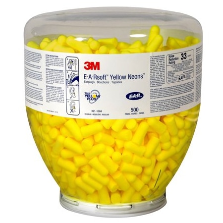 3M E-A-Rsoft Yellow Neons Earplugs Refill, 500PK BUY00087325